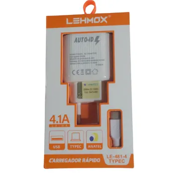 Carregador Rápido Lehmox LE-481-4 TYPE C