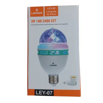 LAMPADA LED COLORIDA LED TIPO BULBO 3W LEY -07 100-240V