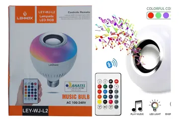 LAMPADA LED COLORIDA CONTENDO ALTO FALANTE LEY-WJ-L2 LEHMOX