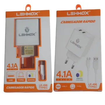 Carregador Rápido Lehmox LE-496 TYPE C