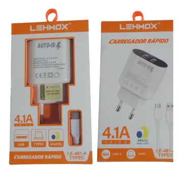 Carregador Rápido Lehmox LE-481-4 TYPE C