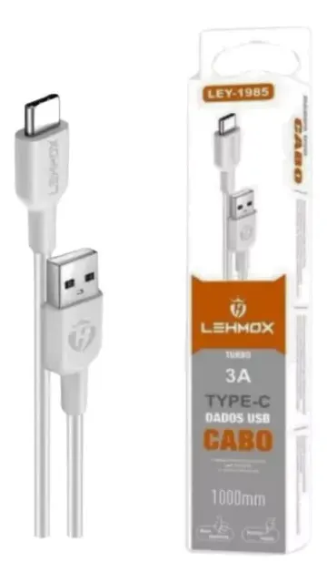 Cabo Para Carregar Celular Turbo Type-c Lehmox Ley-1985