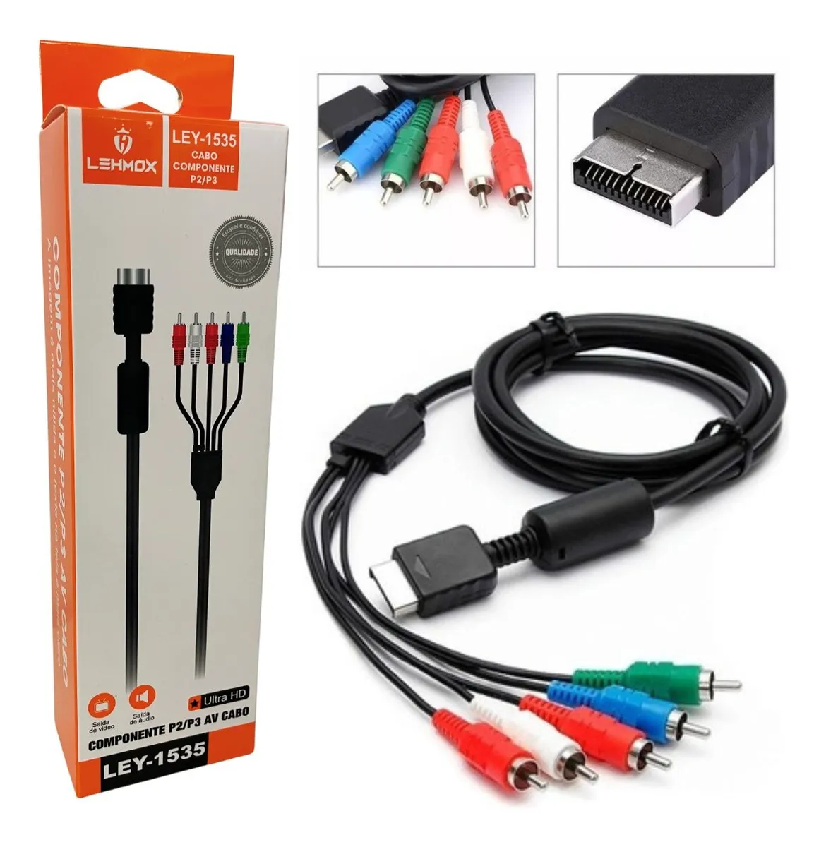 Cabo Componente P2/p3 Av Ultra Hd Saida Audio Video LEY-1535
